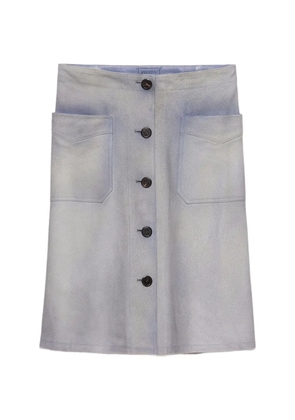 Prada button-up patch-pocket skirt - Blue