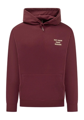 Drôle De Monsieur slogan-print hoodie - Red