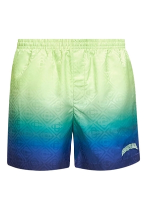Casablanca gradient logo-embroidered swim shorts - Green