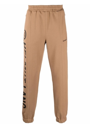 Helmut Lang logo-print track pants - Brown