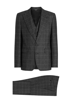 Dolce & Gabbana check-pattern three-piece suit - Grey