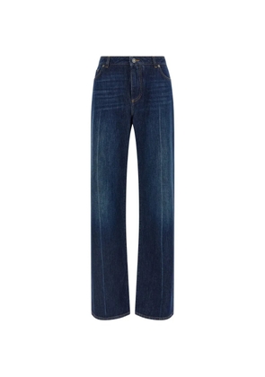 Dolce & Gabbana stone-washed low-waist jeans - Blue