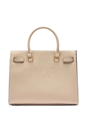 LIU JO logo-plaque satchel - Neutrals