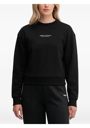 Armani Exchange logo-detail crew neck sweatshirt - Black