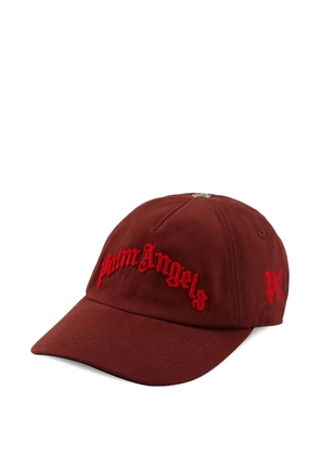 Palm Angels curved-peak embroidery baseball cap - Brown