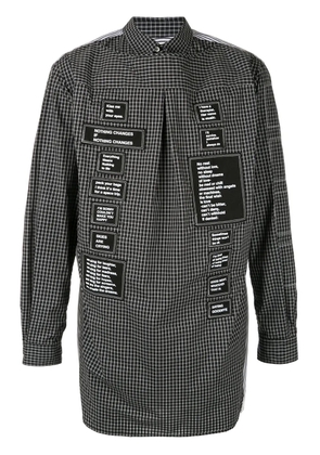 Takahiromiyashita The Soloist deconstructed patch logo shirt - Black