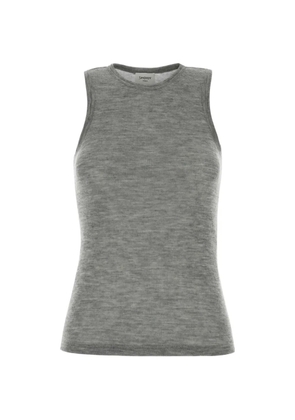 Saint Laurent melange-effect tank top - Grey