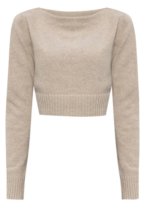 Max Mara cropped knitted top - Neutrals