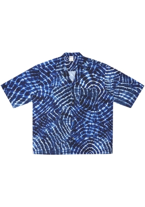 COUNTY OF MILAN AOP Soundwaves-print shirt - Blue