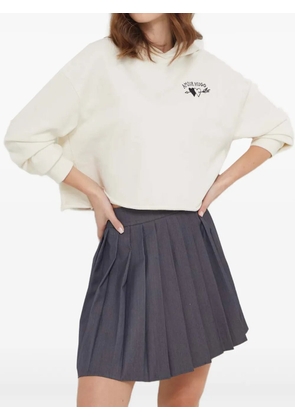 HUGO embroidered hoodie - White