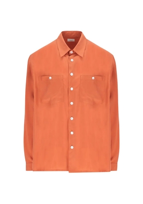 Saint Laurent button pocket silk shirt - Orange