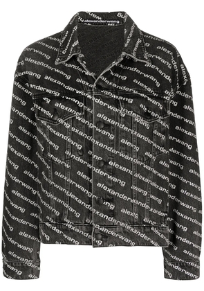 Alexander Wang all-over logo-print jacket - Black