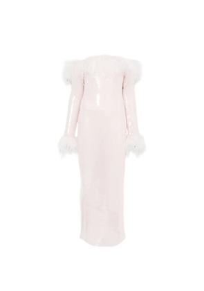 Retrofete feather sequin-embellishment midi dress - Pink