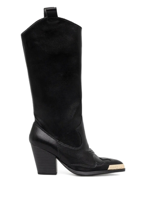 Versace Jeans Couture 80mm pointed-toe detail boots - Black