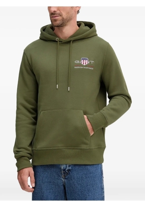 Gant embroidered-logo hoodie - Green
