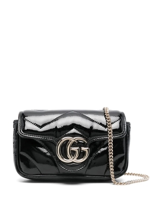 Gucci super mini GG Marmont shoulder bag - Black