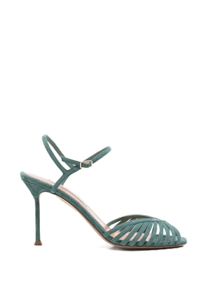 Aquazzura caged-strap suede sandals - Green