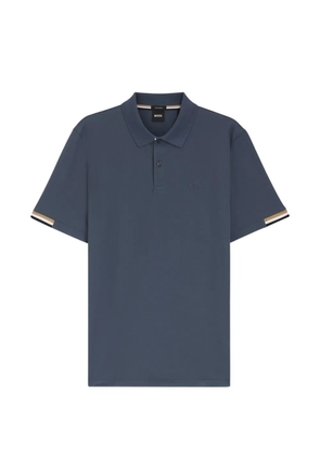 BOSS cuff detail polo shirt - Blue