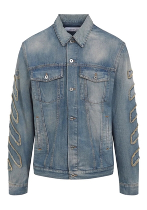 Off-White frayed cotton jacket - Blue