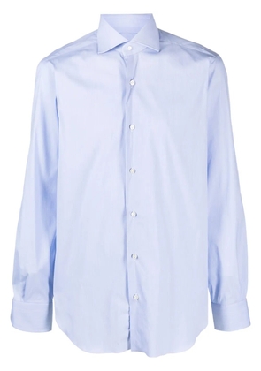 Barba long-sleeve cotton-blend shirt - Blue