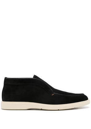 Santoni slip-on suede boots - Black