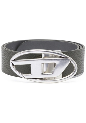 Diesel 1DR logo-buckle leather belt - Grey