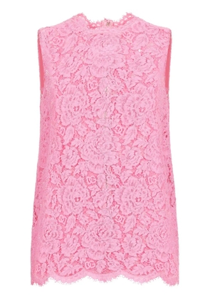 Dolce & Gabbana cordonetto-lace top - Pink