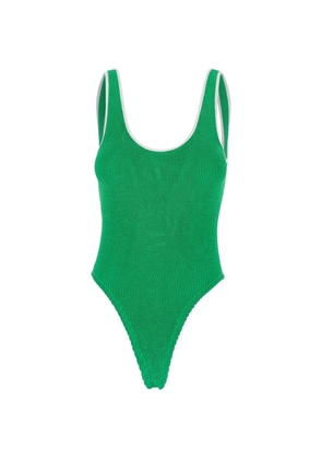 Hunza G Faye piped swimsuit - Green