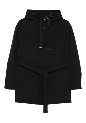 Herno hooded belted jacket - Black