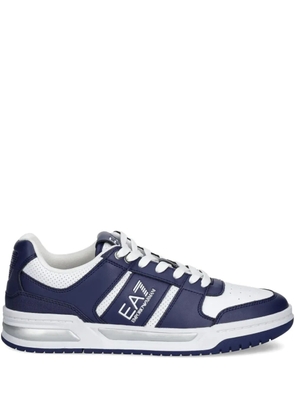 Ea7 Emporio Armani leather sneakers - Blue