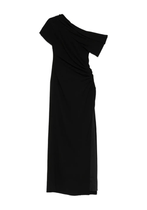 Simkhai Kally draped one-shoulder midi dress - Black