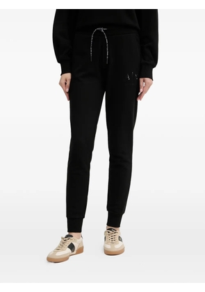 Armani Exchange logo-detail drawstring track pants - Black