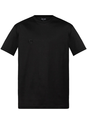 Giorgio Armani logo-embroidered T-shirt - Black
