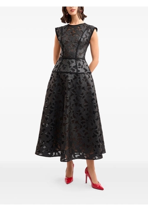 Gemy Maalouf laser-cut midi dress - Black