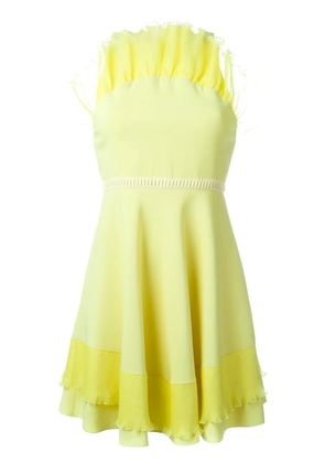 Giamba ruffled cady mini dress - Yellow