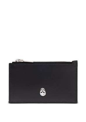 Alexander McQueen zippered leather wallet - Black
