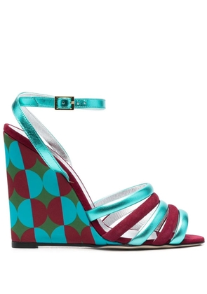 La DoubleJ Tones 135mm wedge sandals - Blue