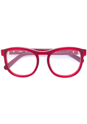 Chloé Eyewear acetate round framed glasses - Red