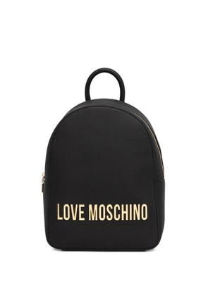 Love Moschino logo-lettering backpack - Black