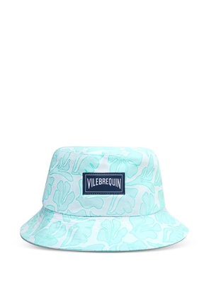 Vilebrequin logo-patch printed bucket hat - Blue