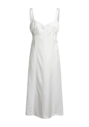BOSS V-neck midi dress - White