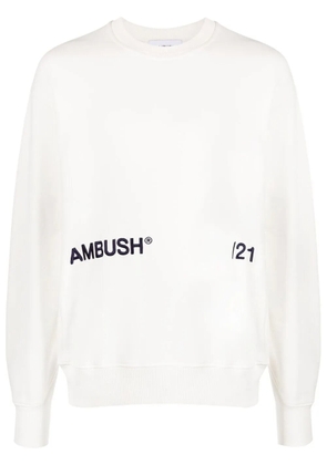 AMBUSH logo-print cotton sweatshirt - White