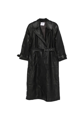 Sword belted double-breasted coat - Black
