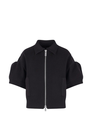 sacai zipped cardigan - Black