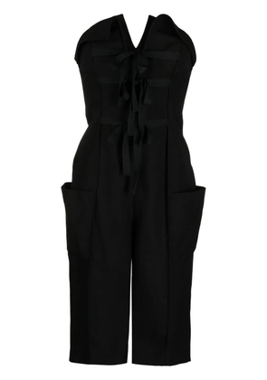 Philosophy Di Lorenzo Serafini lace-up detail strapless playsuit - Black