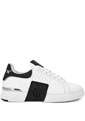 Philipp Plein Phantom Kick$ perforated sneakers - White