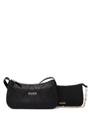 HUGO logo-lettering cross body bag - Black