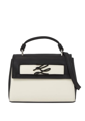 Karl Lagerfeld K/Autograph leather tote bag - White