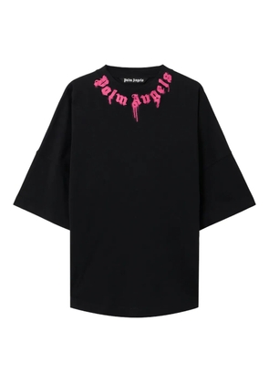 Palm Angels curved-logo cotton T-shirt - Black
