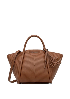 Karl Lagerfeld geometric-design tote bag - Brown